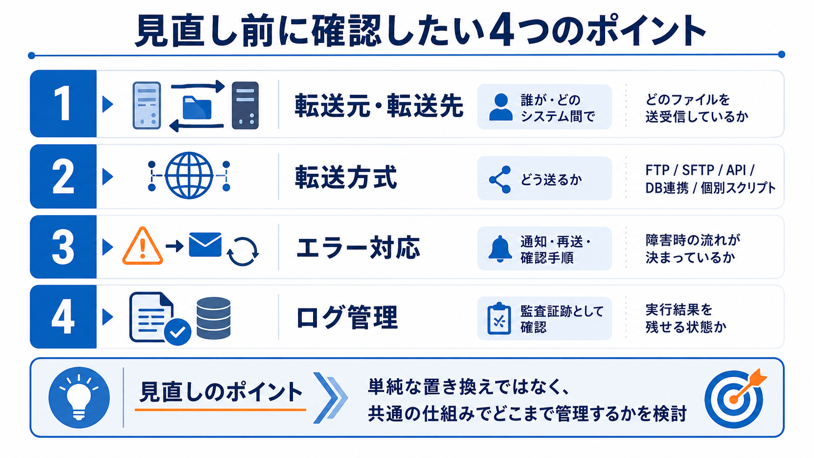 見直し前に確認したい4つのポイント