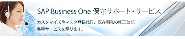 SAP Business One保守サポート・サービス