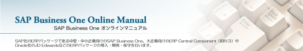 SAP Business One -オンラインマニュアル-