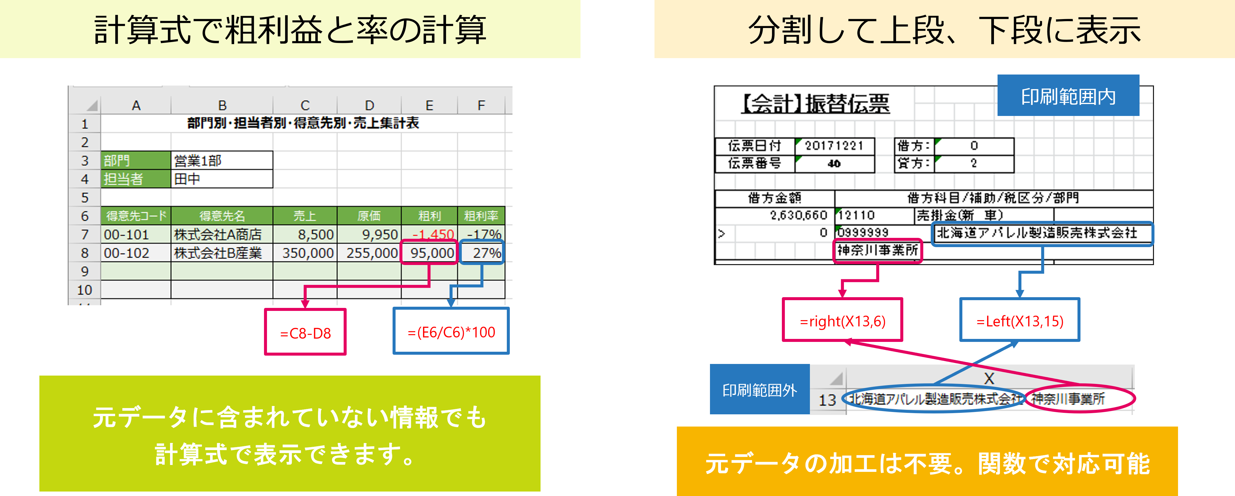 Excelの機能を活かす