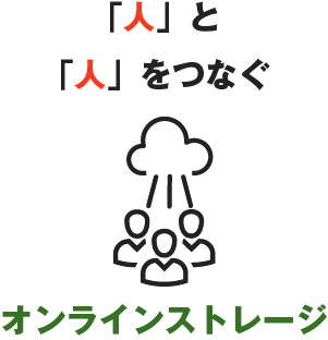 「人」と「人」をつなぐオンラインストレージ